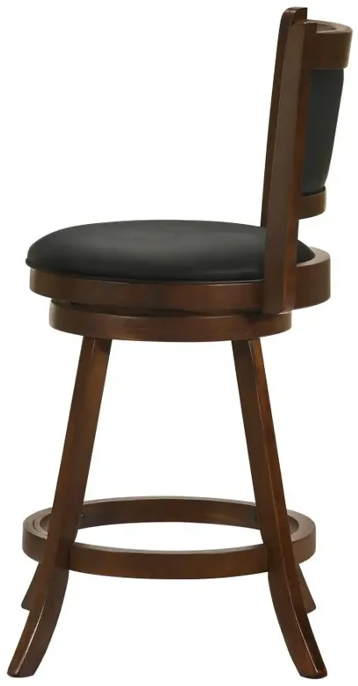 Broxton Upholstered Swivel Counter Height Stools Chestnut and Black (Set of 2)