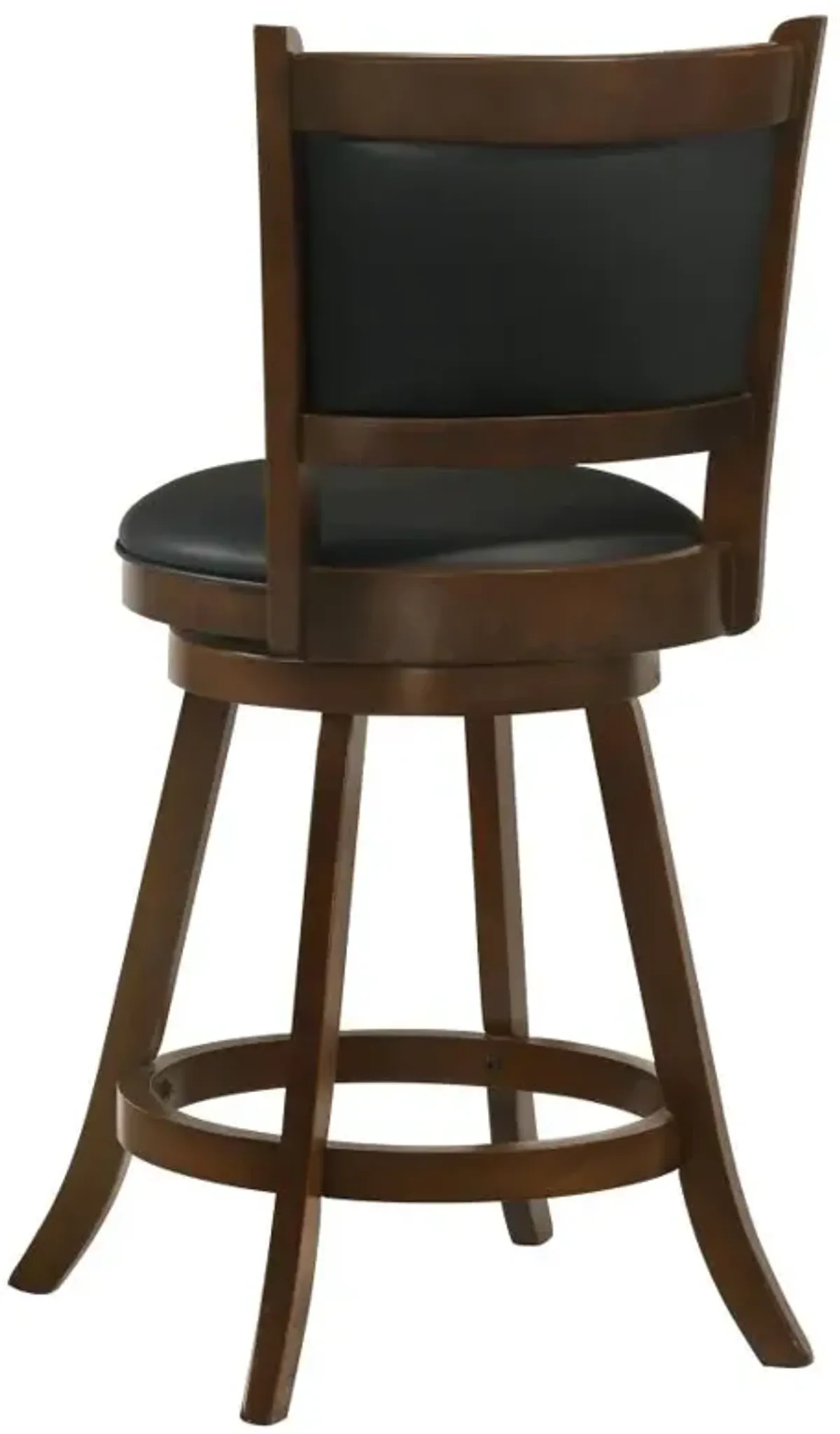 Broxton Upholstered Swivel Counter Height Stools Chestnut and Black (Set of 2)