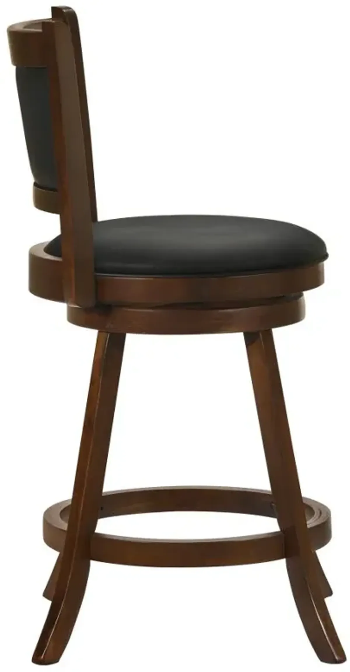 Broxton Upholstered Swivel Counter Height Stools Chestnut and Black (Set of 2)