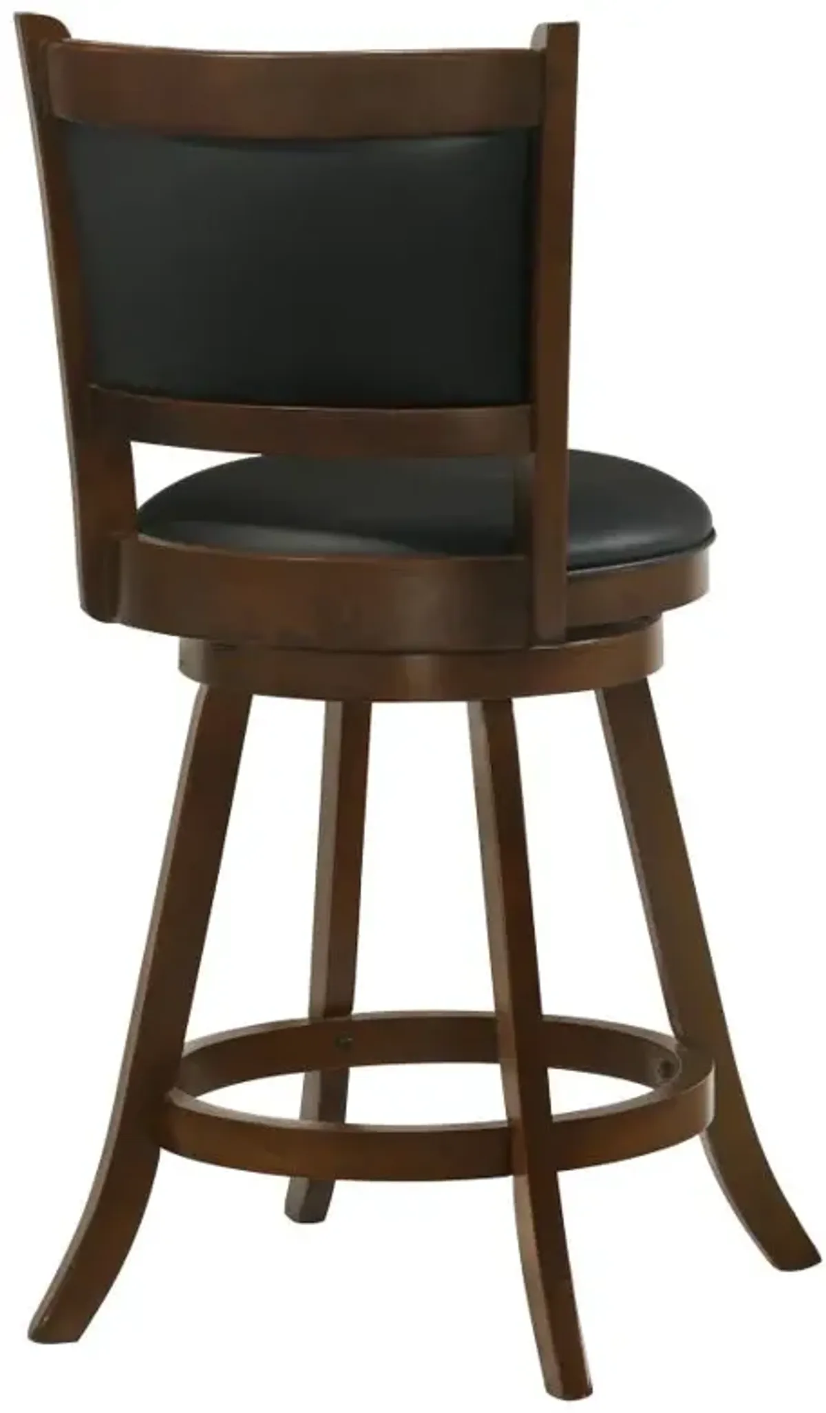 Broxton Upholstered Swivel Counter Height Stools Chestnut and Black (Set of 2)