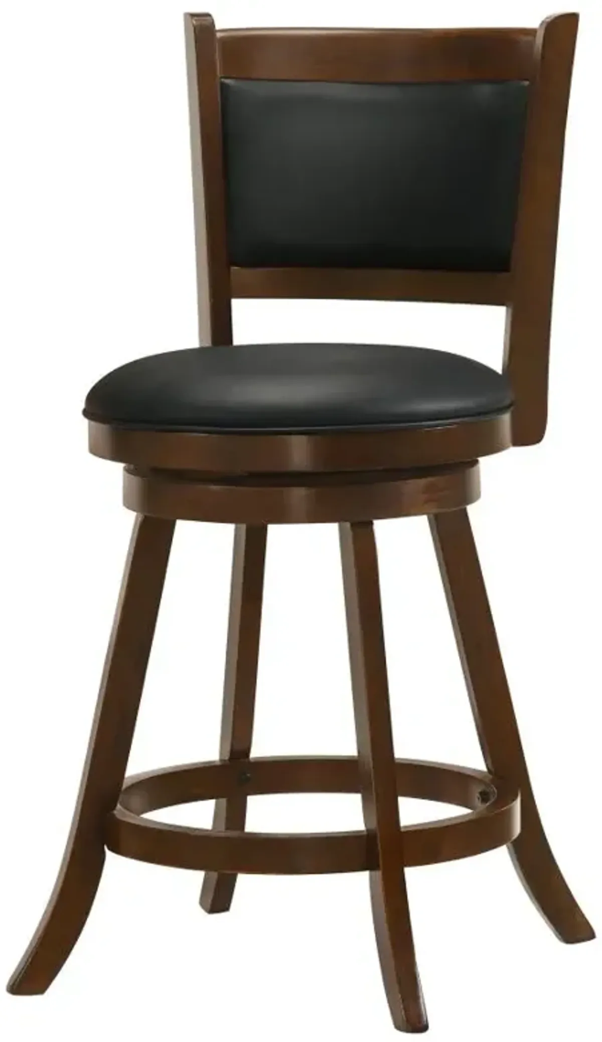 Broxton Upholstered Swivel Counter Height Stools Chestnut and Black (Set of 2)