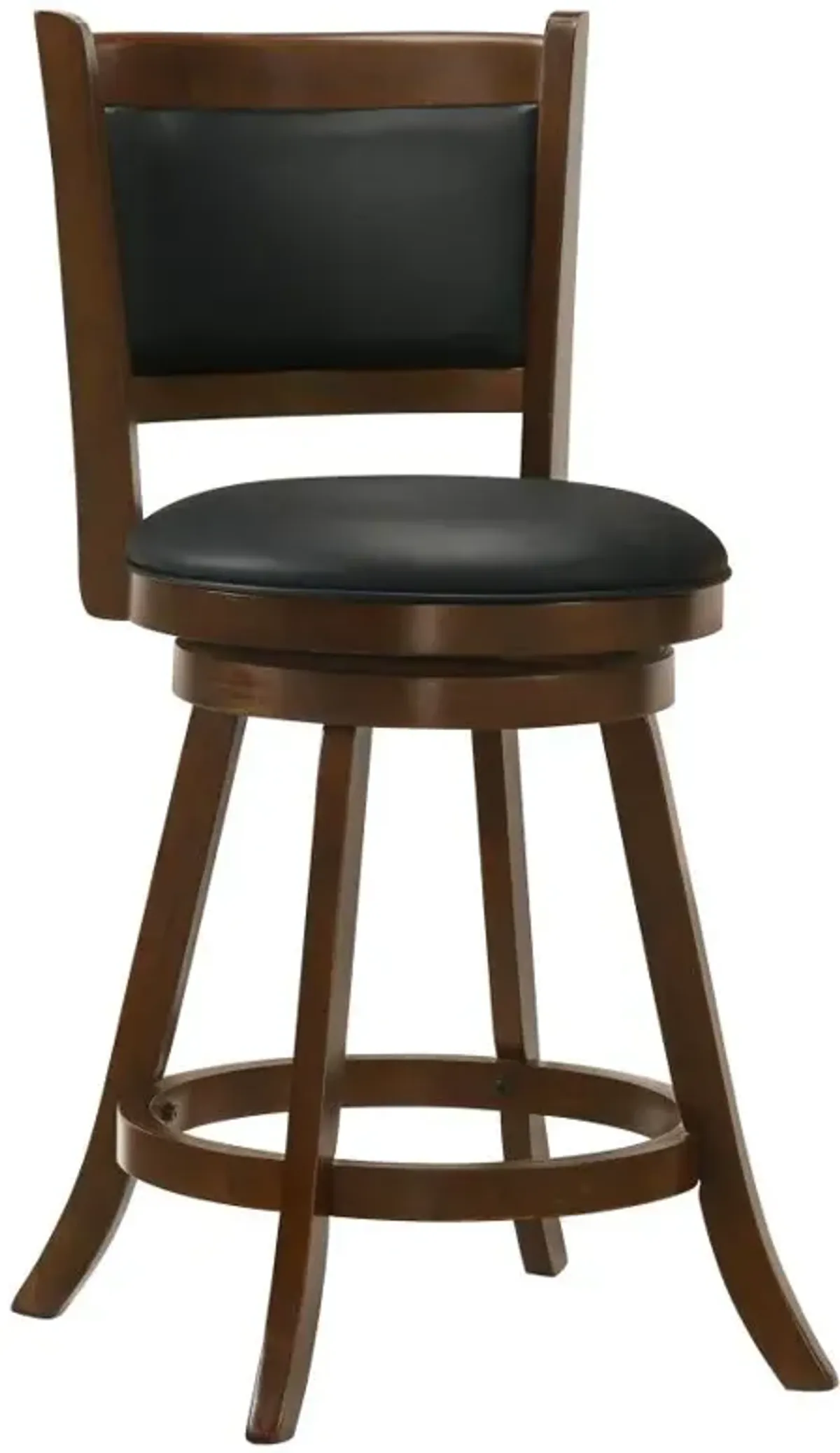 Broxton Upholstered Swivel Counter Height Stools Chestnut and Black (Set of 2)