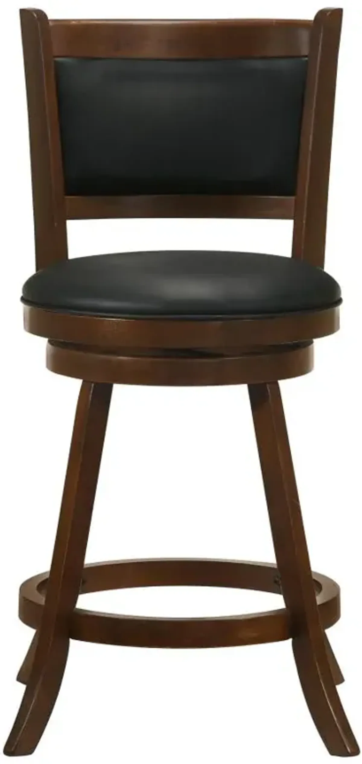 Broxton Upholstered Swivel Counter Height Stools Chestnut and Black (Set of 2)