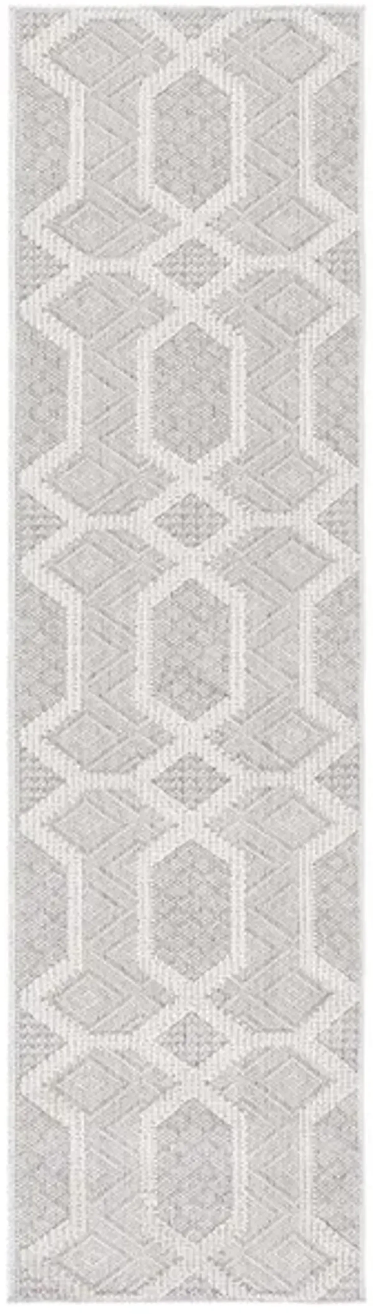 GLOBAL 416 Grey  2'-2' X 8' Runner Rug