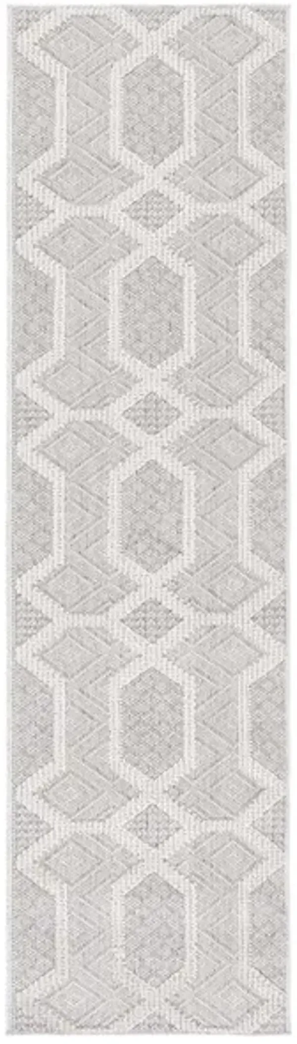 GLOBAL 416 Grey  2'-2' X 8' Runner Rug