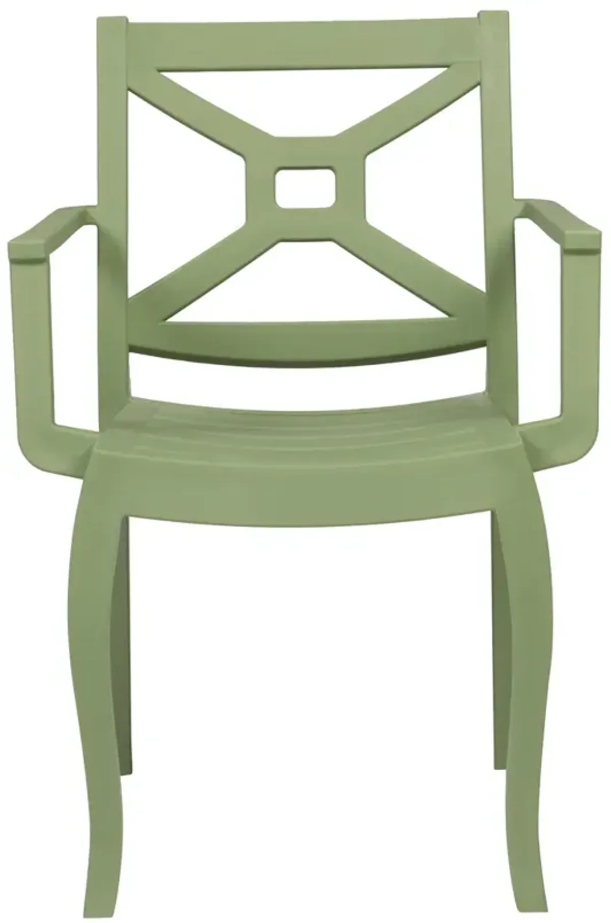 Zeus Set of 4 Stackable Armchair-Green