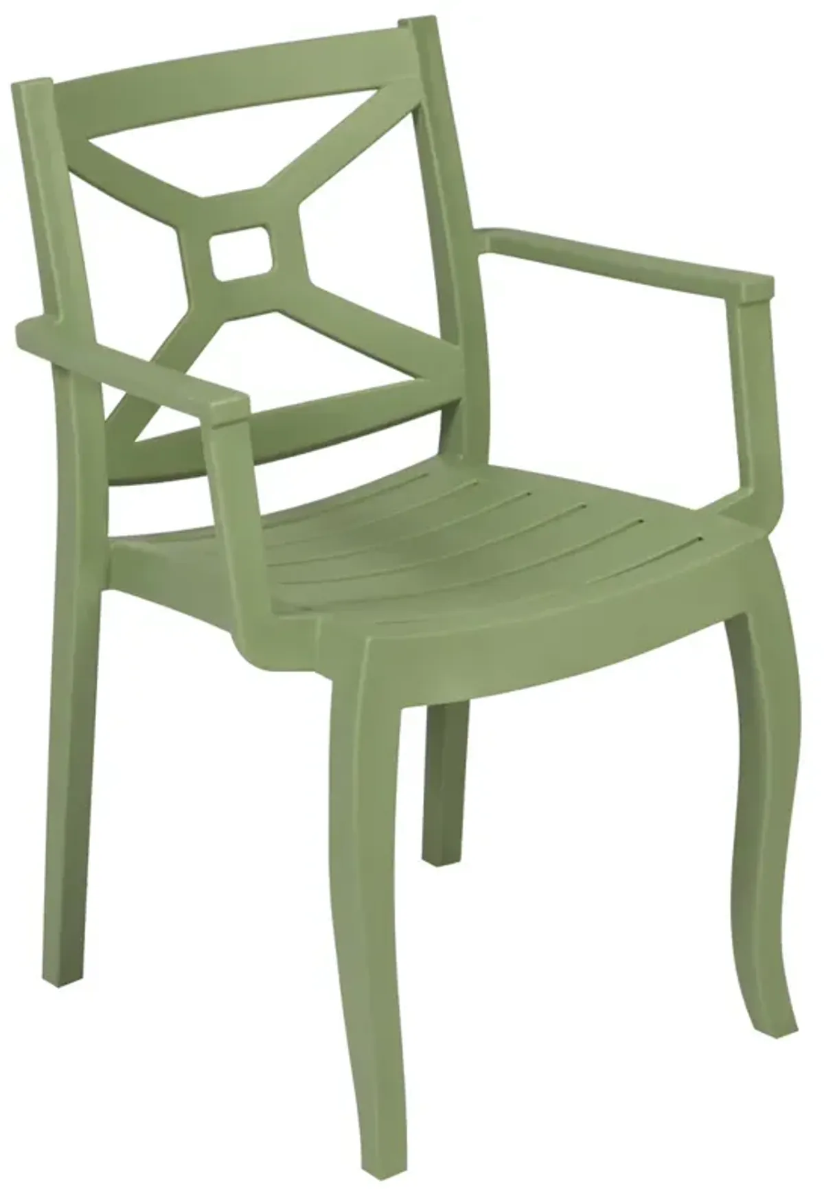 Zeus Set of 4 Stackable Armchair-Green