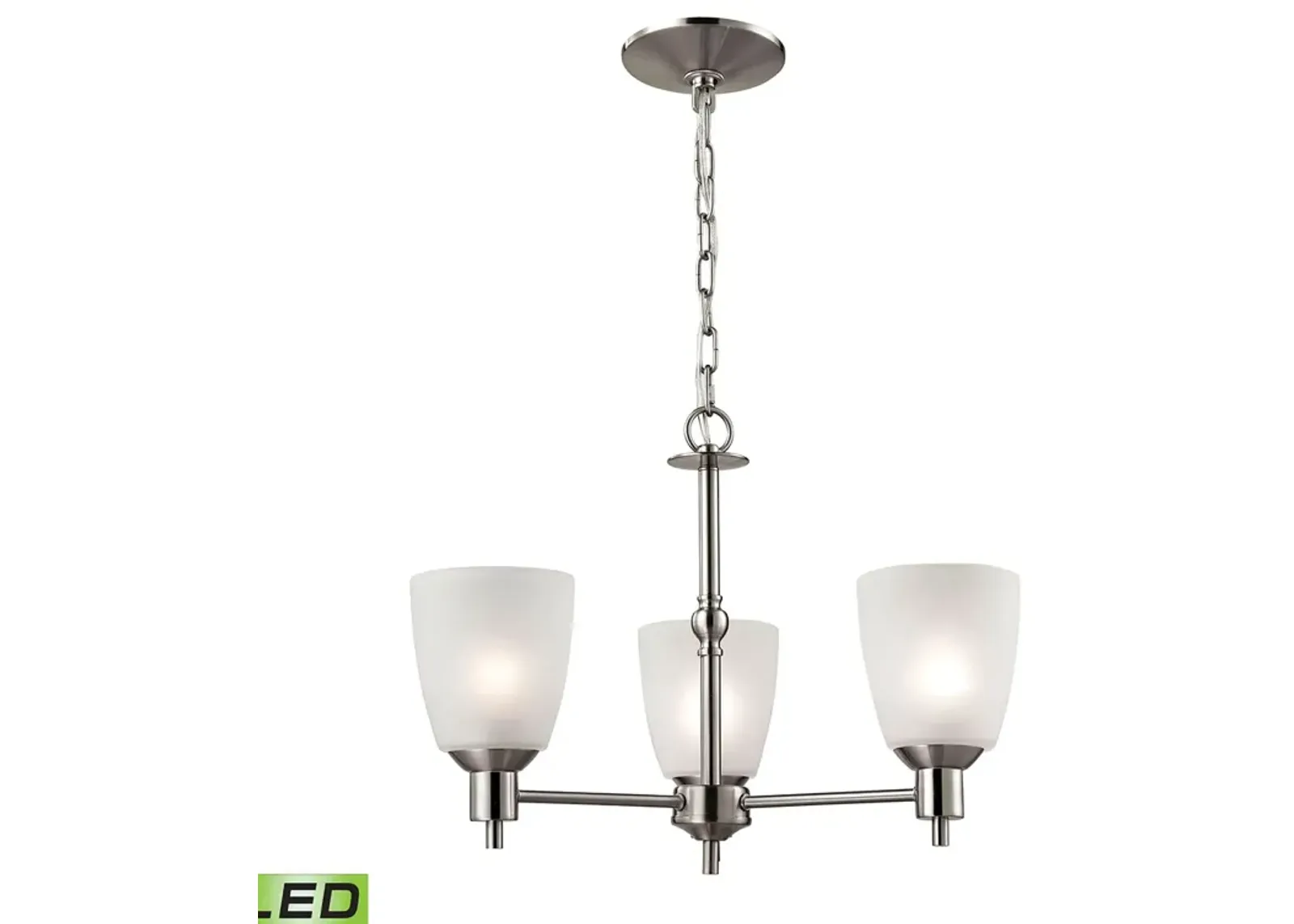 Jackson 20" Wide 3-Light Chandelier - Brushed Nickel