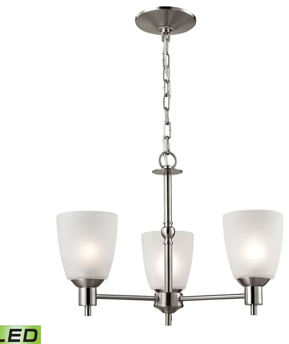 Jackson 20" Wide 3-Light Chandelier - Brushed Nickel