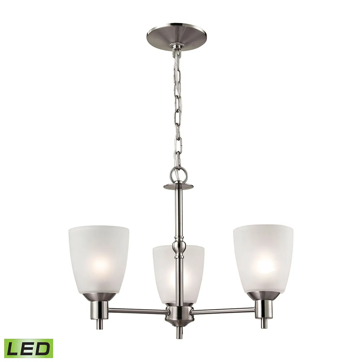 Jackson 20" Wide 3-Light Chandelier - Brushed Nickel