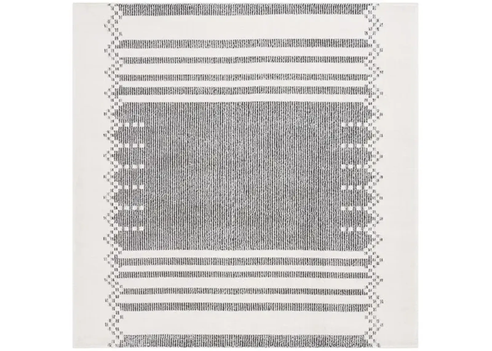 MELODY 106 Black 6'-7' X 6'-7' Square Square Rug