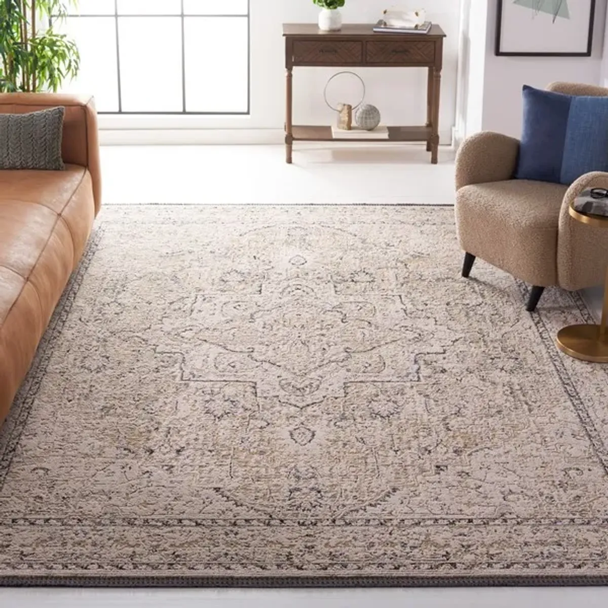 VIVALDI 595 Grey  6'-7' X 6'-7' Square Square Rug