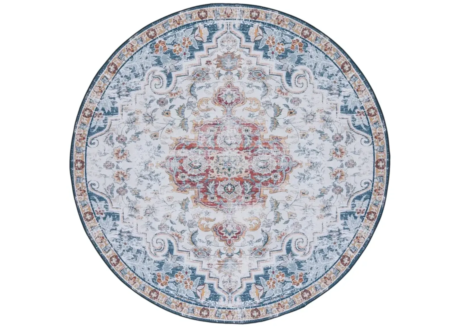 TUCSON 117 M/W S/R GREY  4' x 4' Round Round Rug