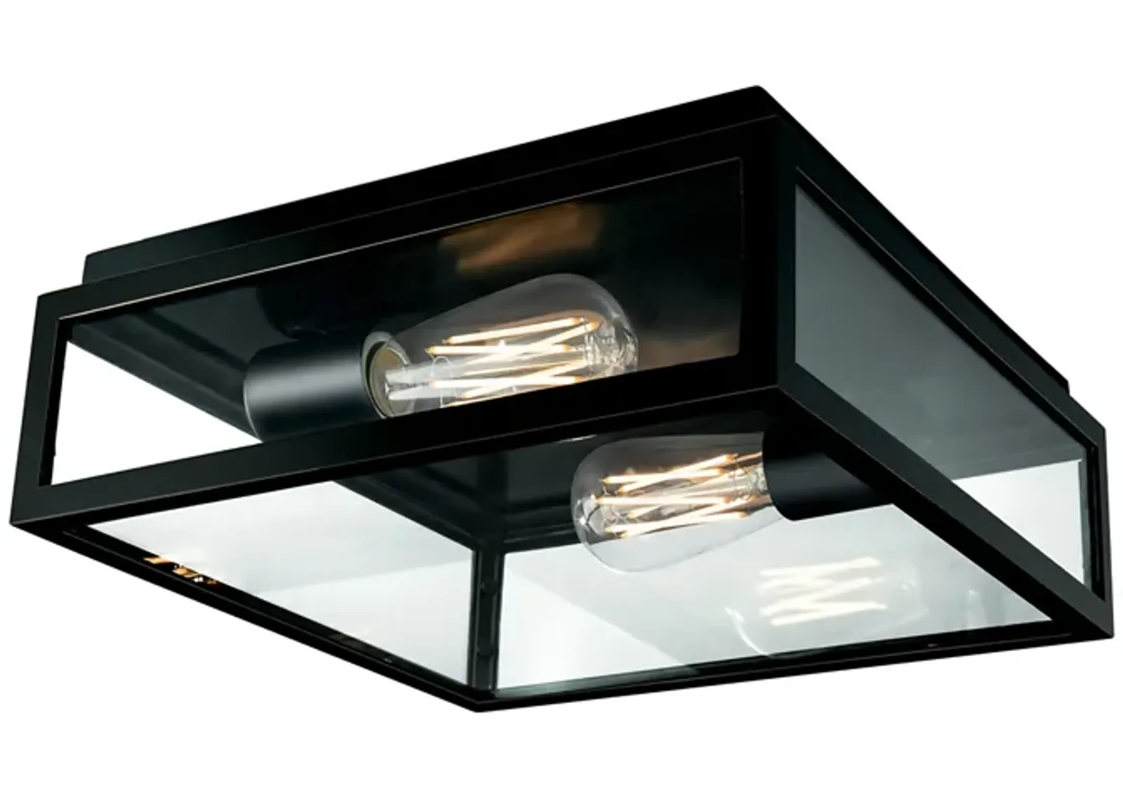 Capture Outdoor Flush Mount Ceiling Light - Matte Black