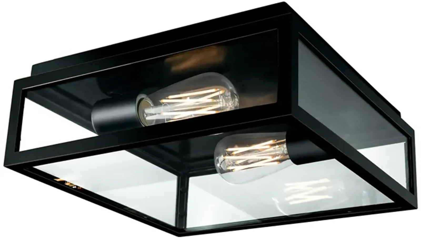 Capture Outdoor Flush Mount Ceiling Light - Matte Black