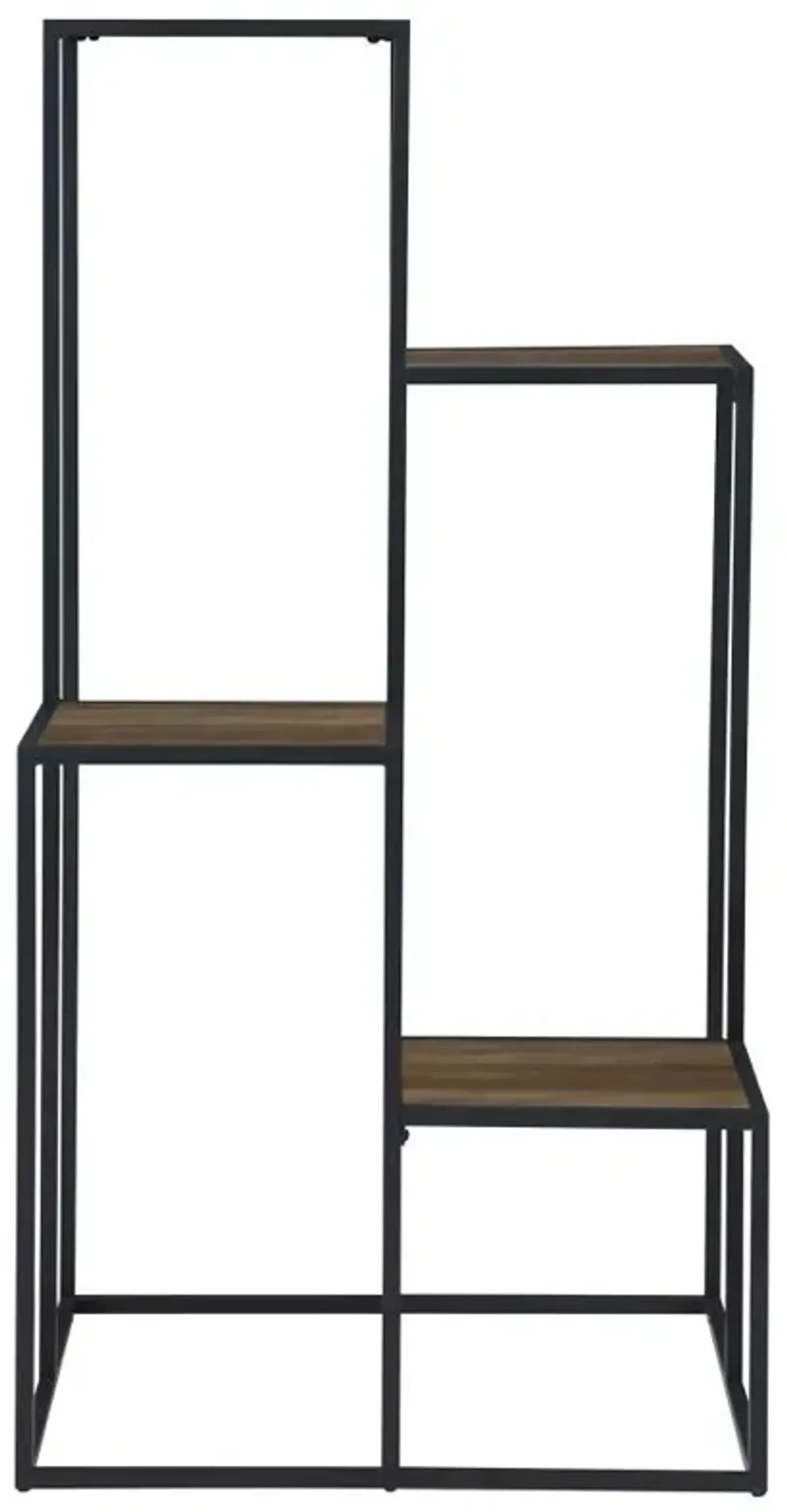 Rito 4-tier Display Shelf Rustic Brown and Black