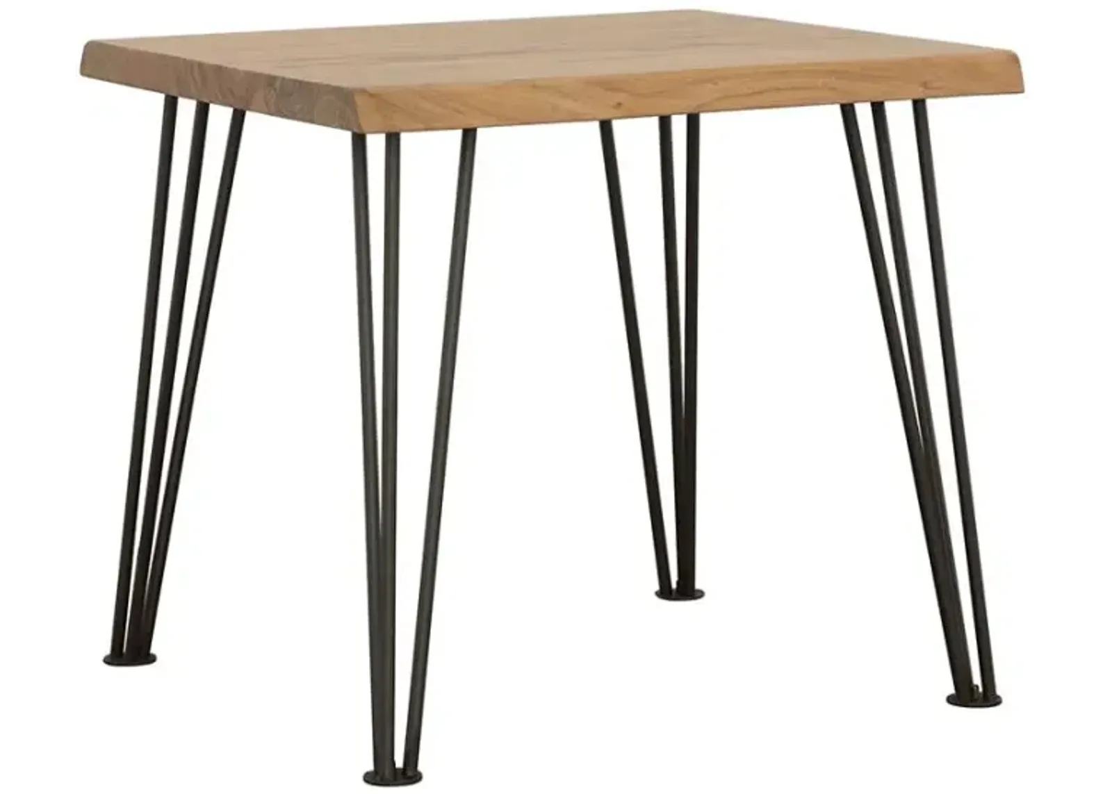 Taryn End Table with Hairpin Leg Natural And Matte Black