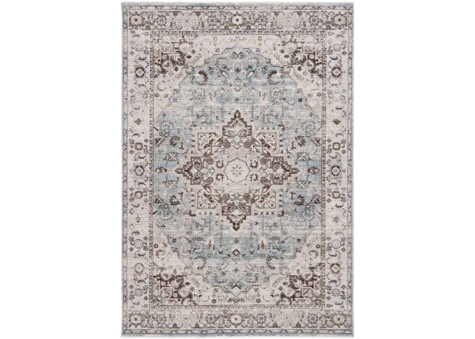 ANTIQUE PATINA 644 Blue 4' X 10' Medium Rectangle Rug