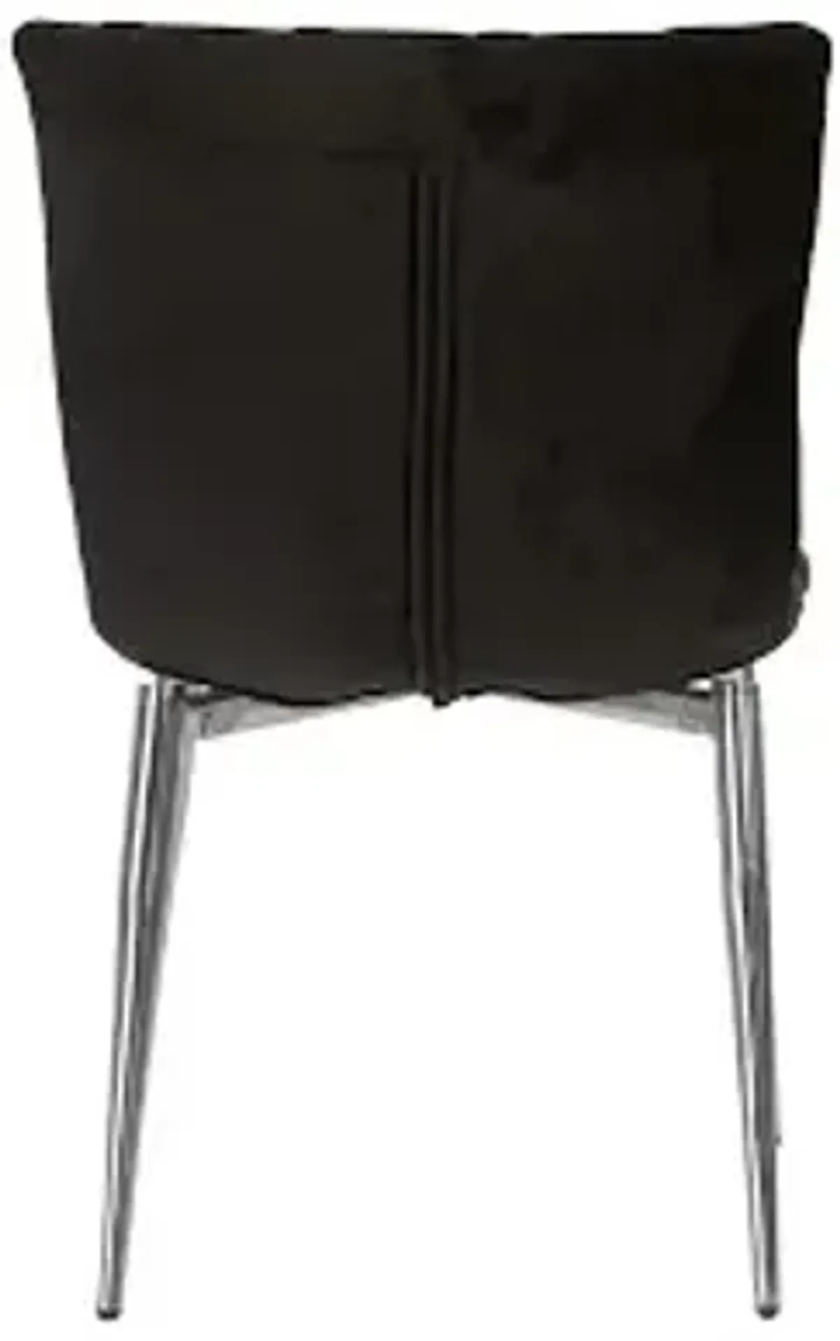 cayman dining chair, black, stainless steel legs