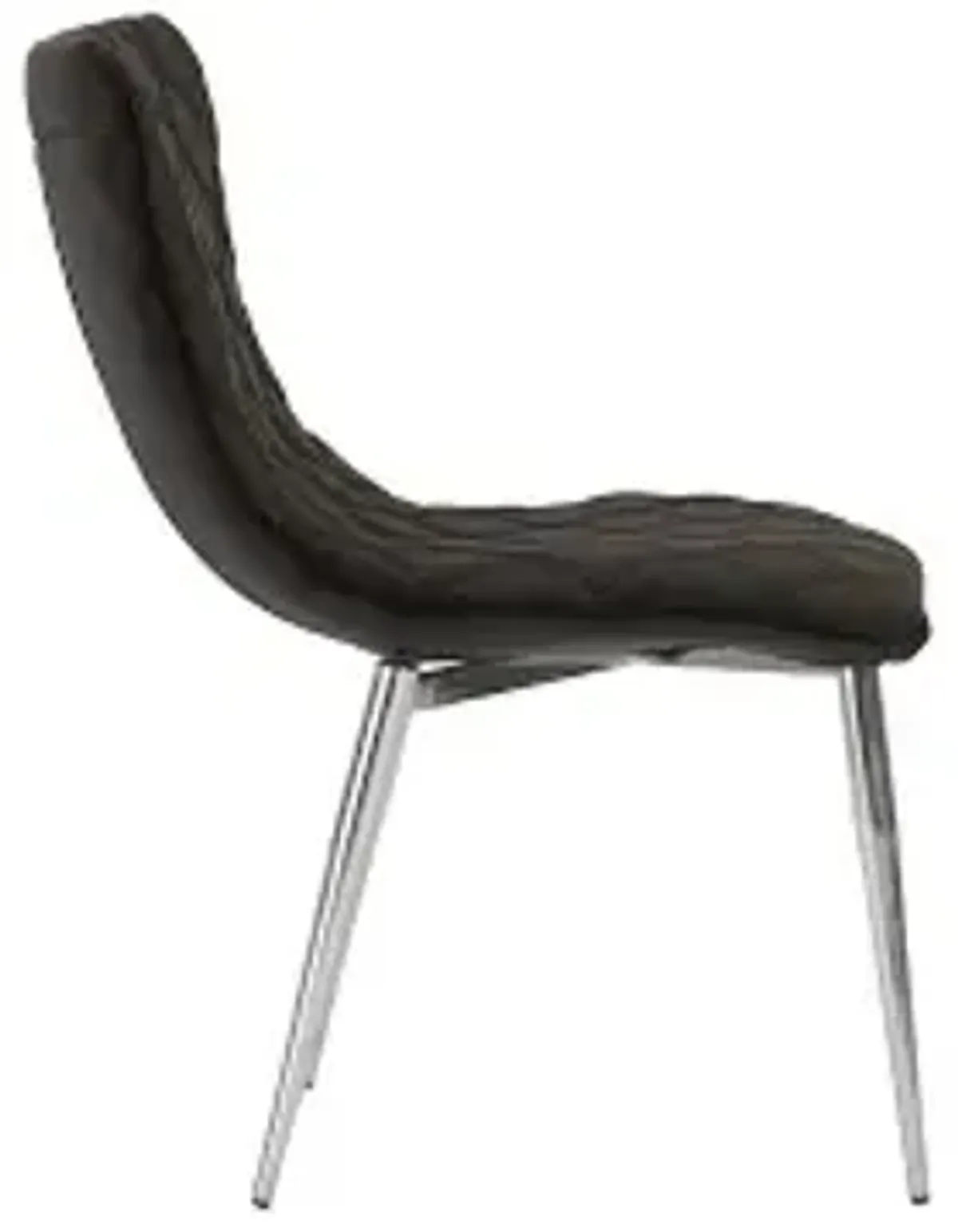 cayman dining chair, black, stainless steel legs