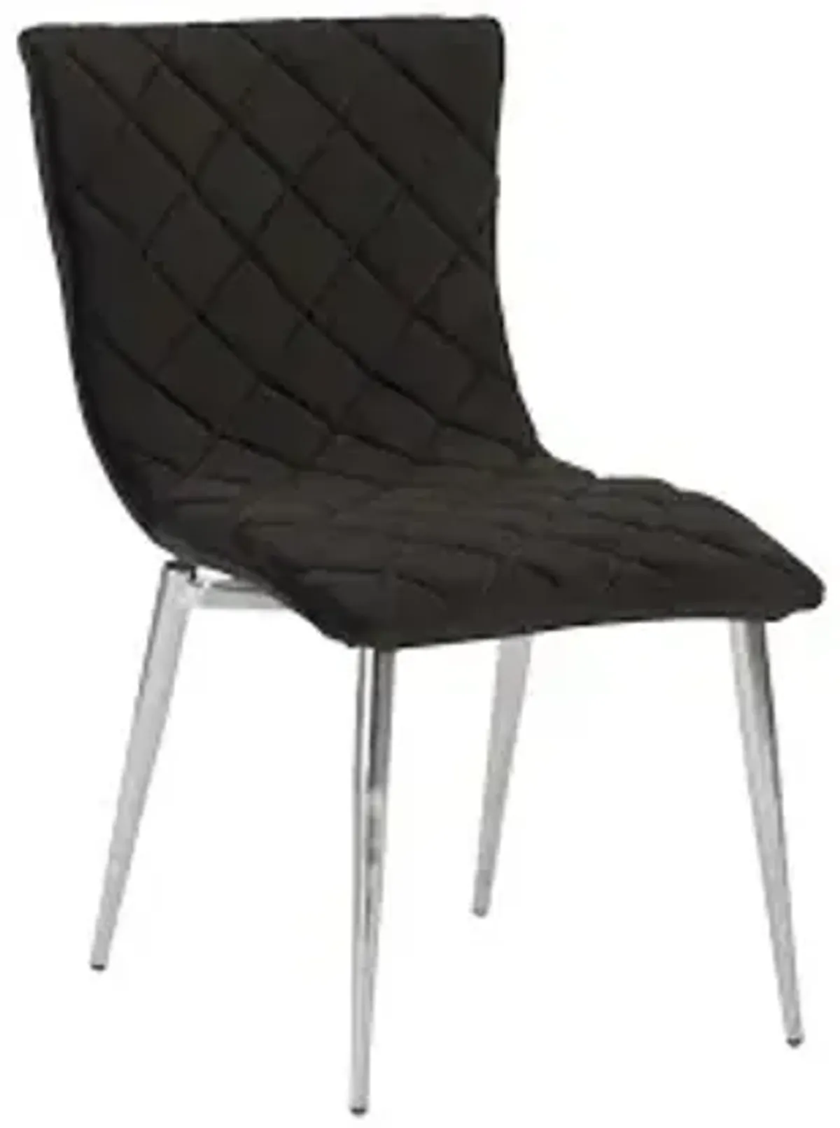 cayman dining chair, black, stainless steel legs