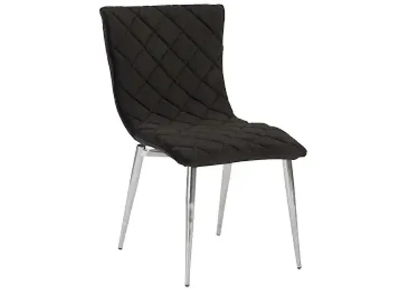 cayman dining chair, black, stainless steel legs