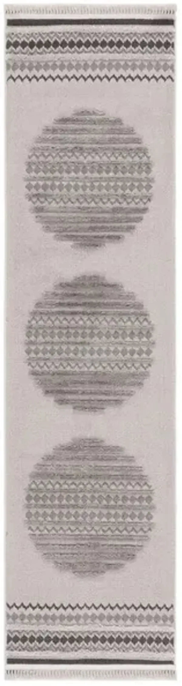 URBAN 214 Grey  2'-2' X 8' Runner Rug