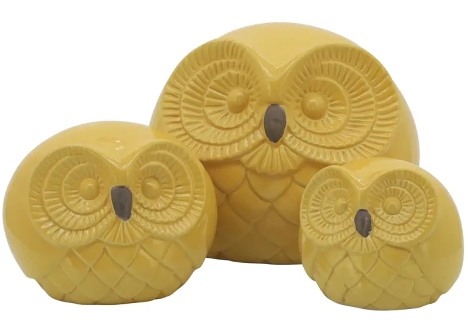 Cer S/3 Owls 7.5", Yellow