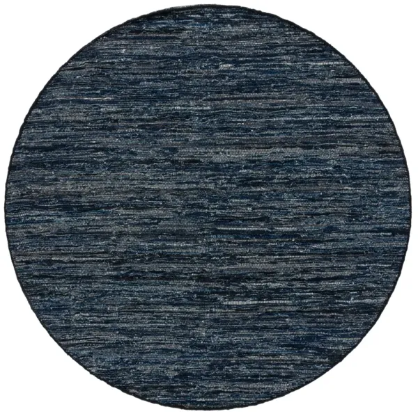 RAG RUG Hand Woven 6' x 6' Round area rug