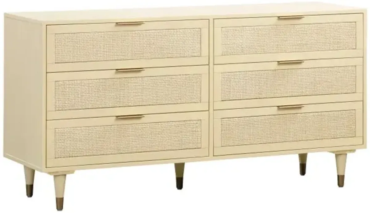 Buttermilk 6 Drawer Dresser