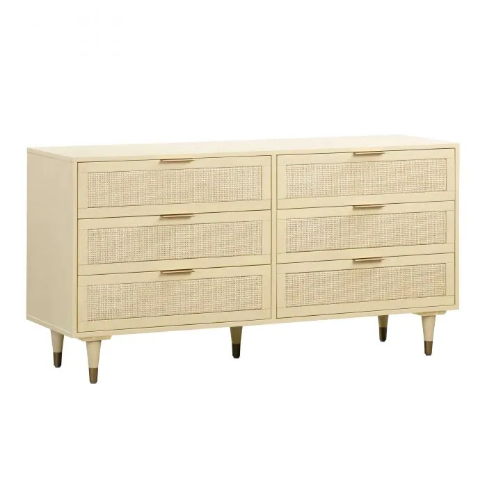 Buttermilk 6 Drawer Dresser