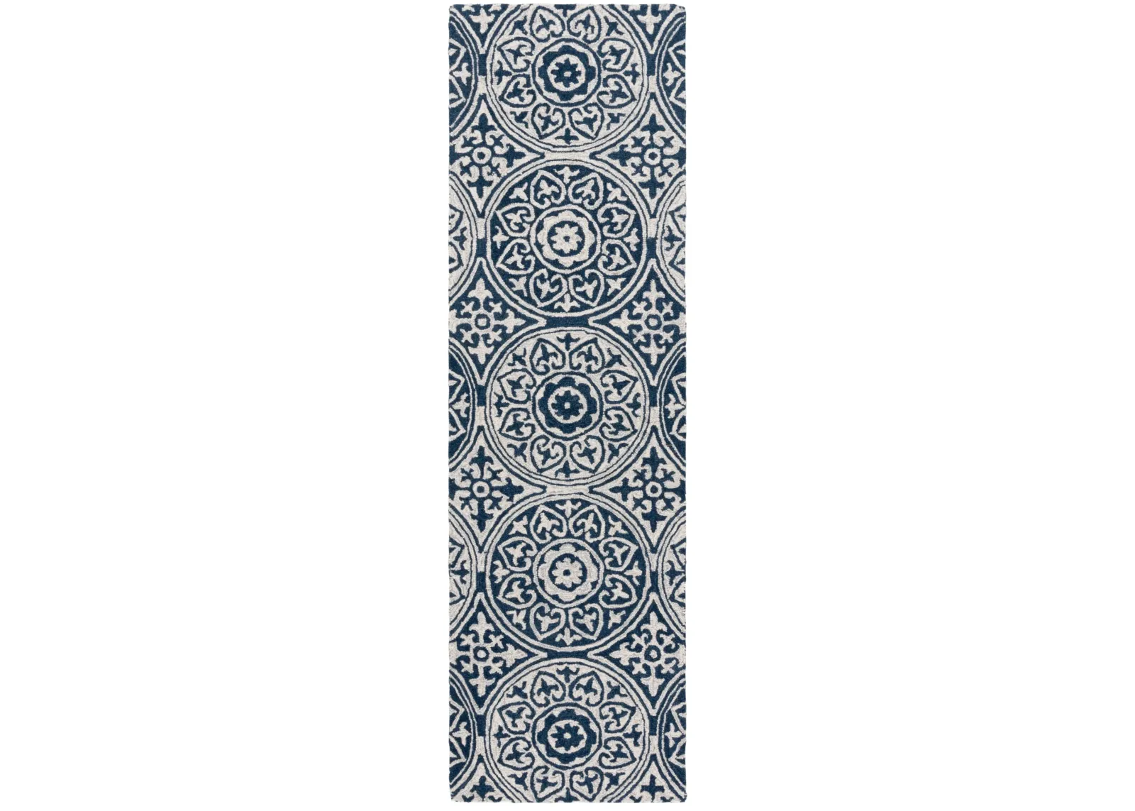 METRO 377 BLUE  2'-3' x 8' Runner Rug