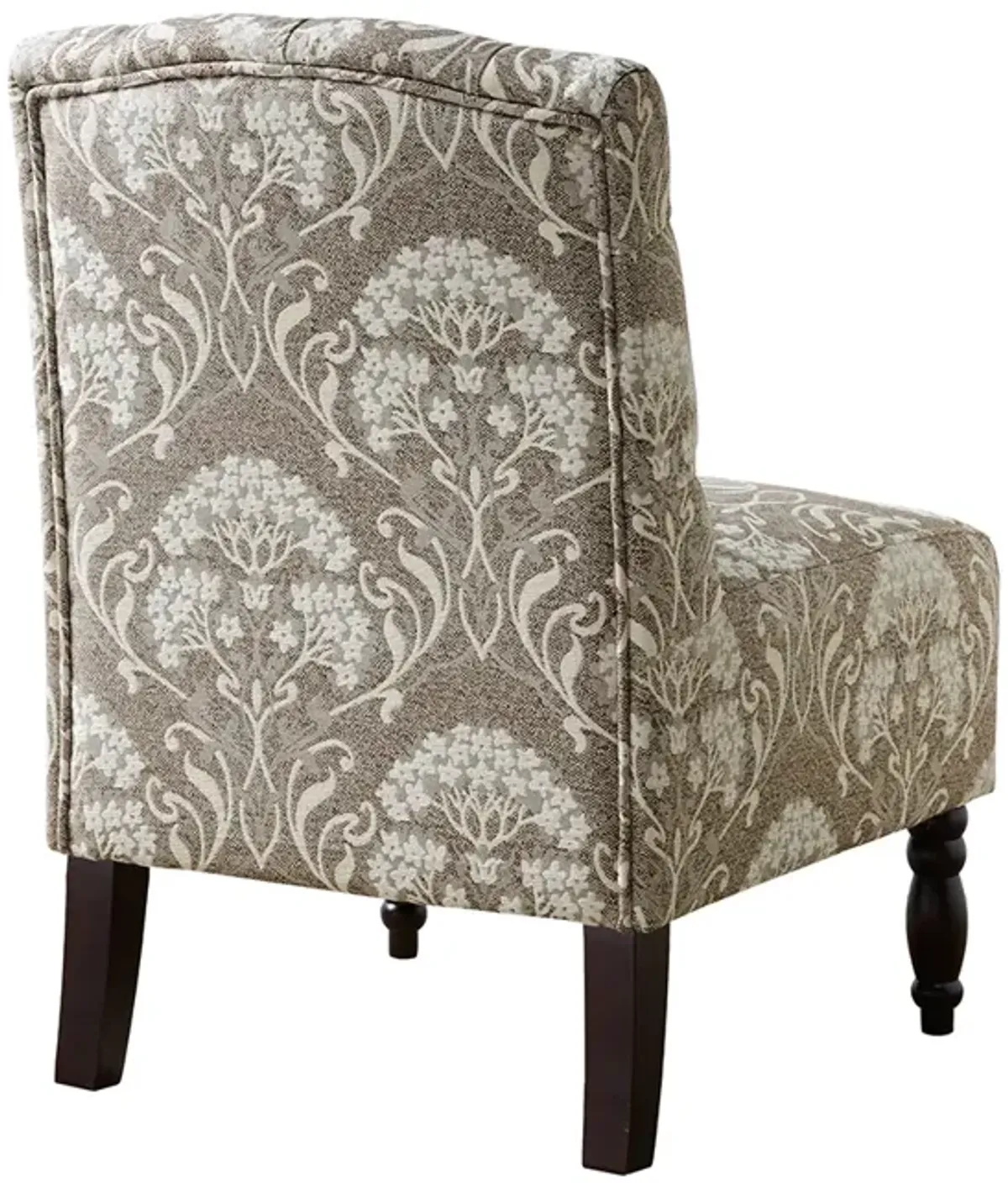 Madison Park Lola Taupe Tufted Armless Chair