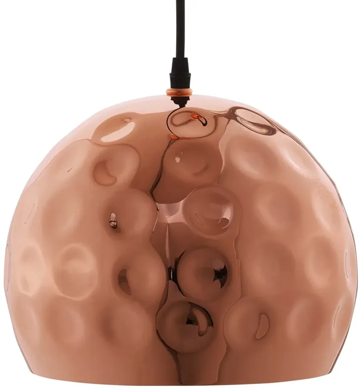 Dimple 10" Half-Sphere Rose Gold Pendant Light