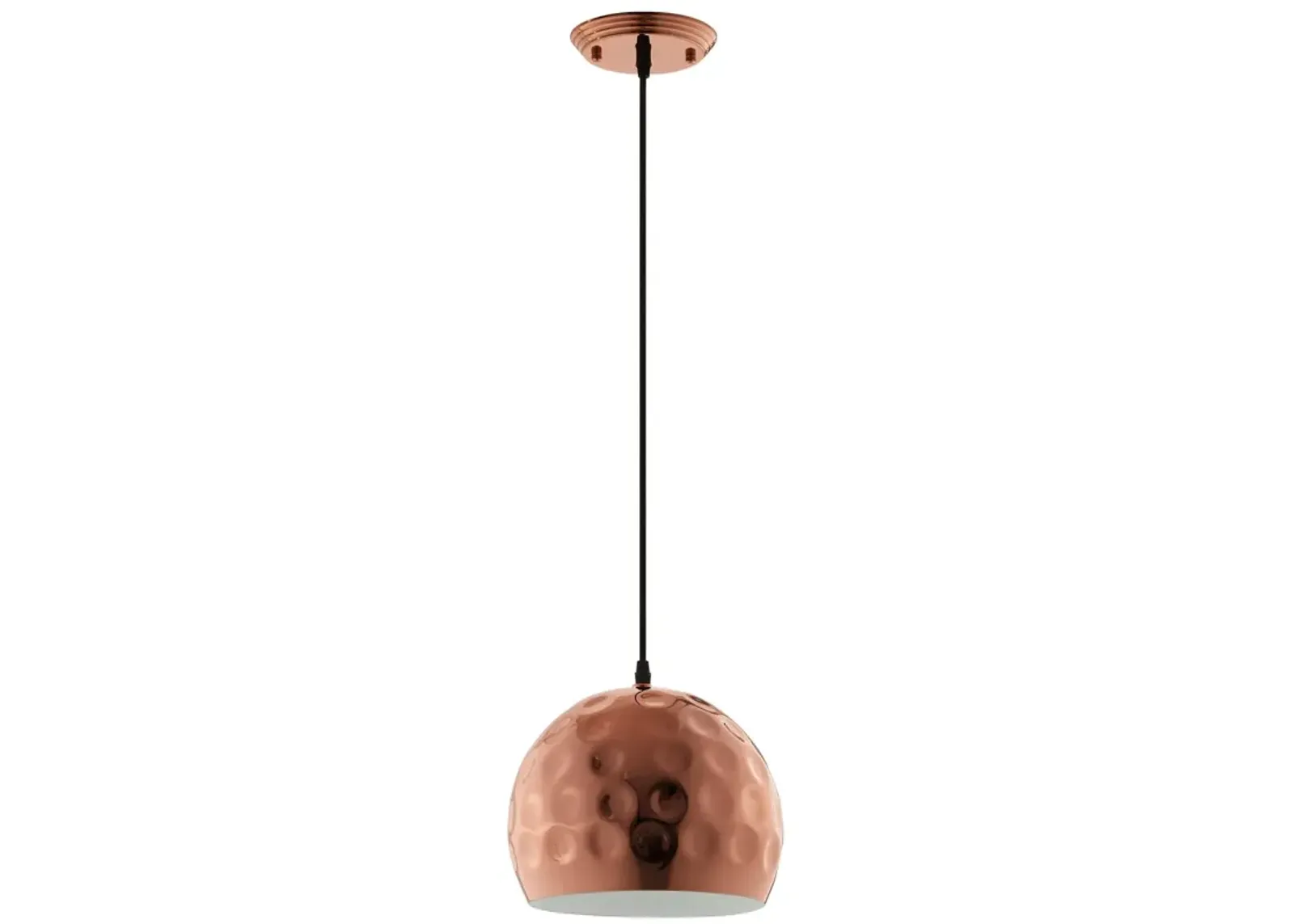 Dimple 10" Half-Sphere Rose Gold Pendant Light