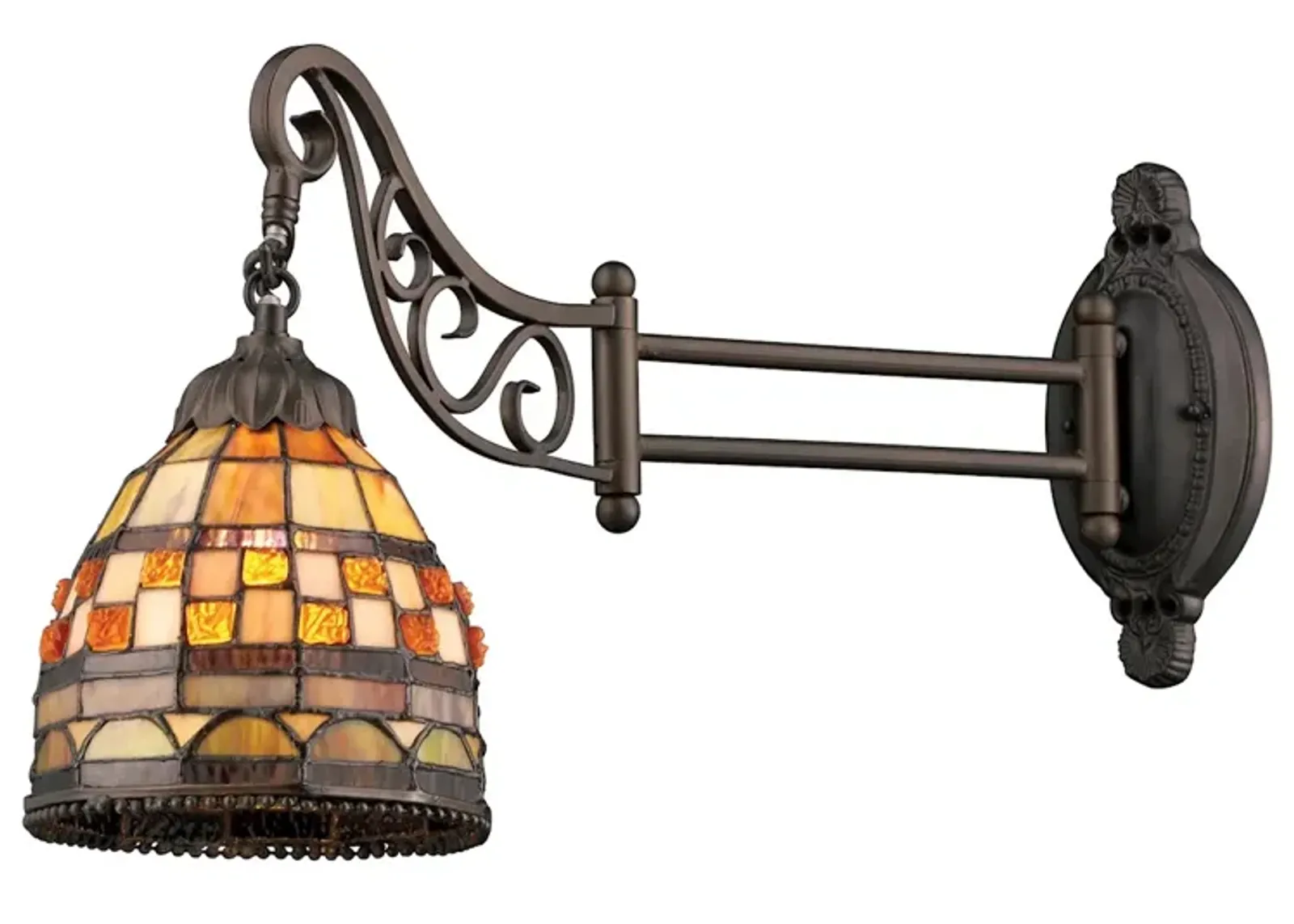 Mix-N-Match 12" High 1-Light Sconce - Tiffany Bronze