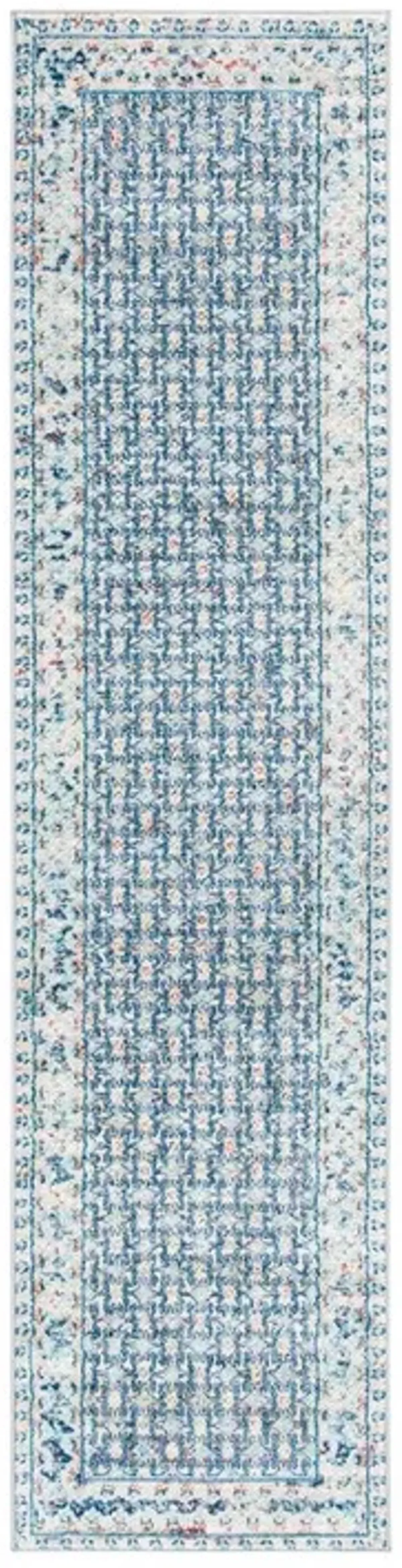 Brentwood 899 Blue / Yellow 2' X 4' Accent Powerloomed Rug