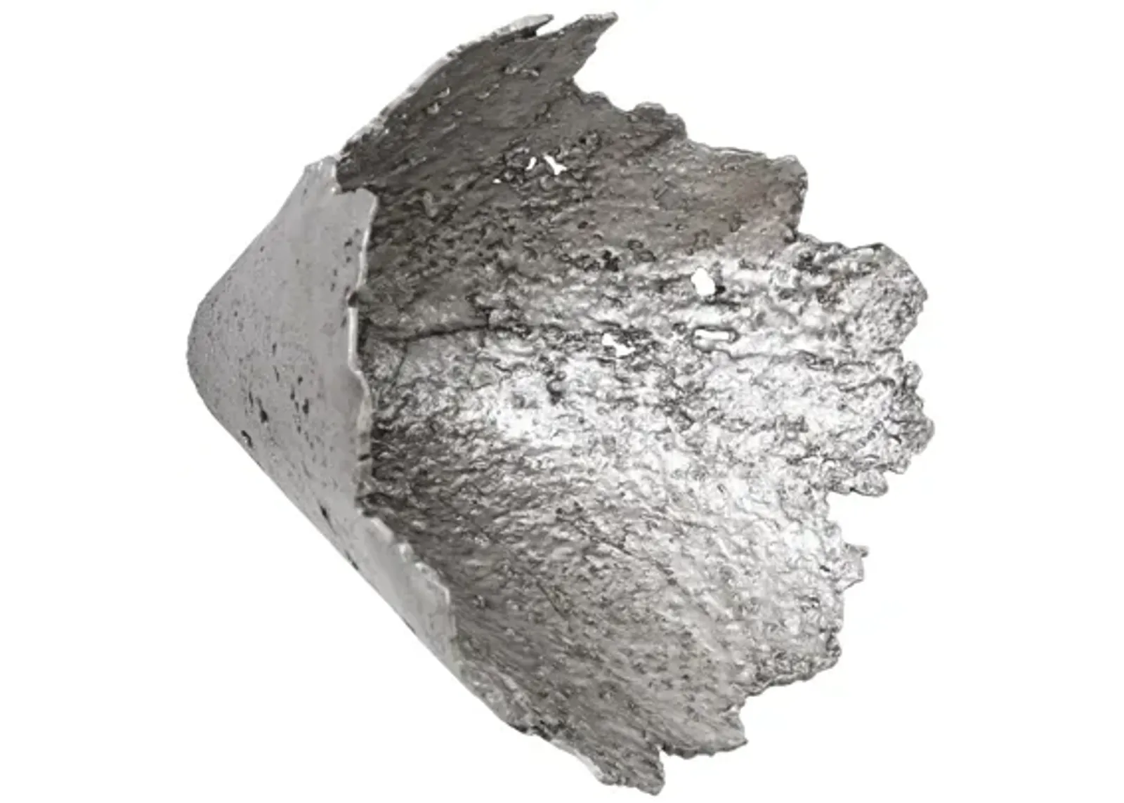 Jagged Splash Bowl Wall Art, Silver Leaf