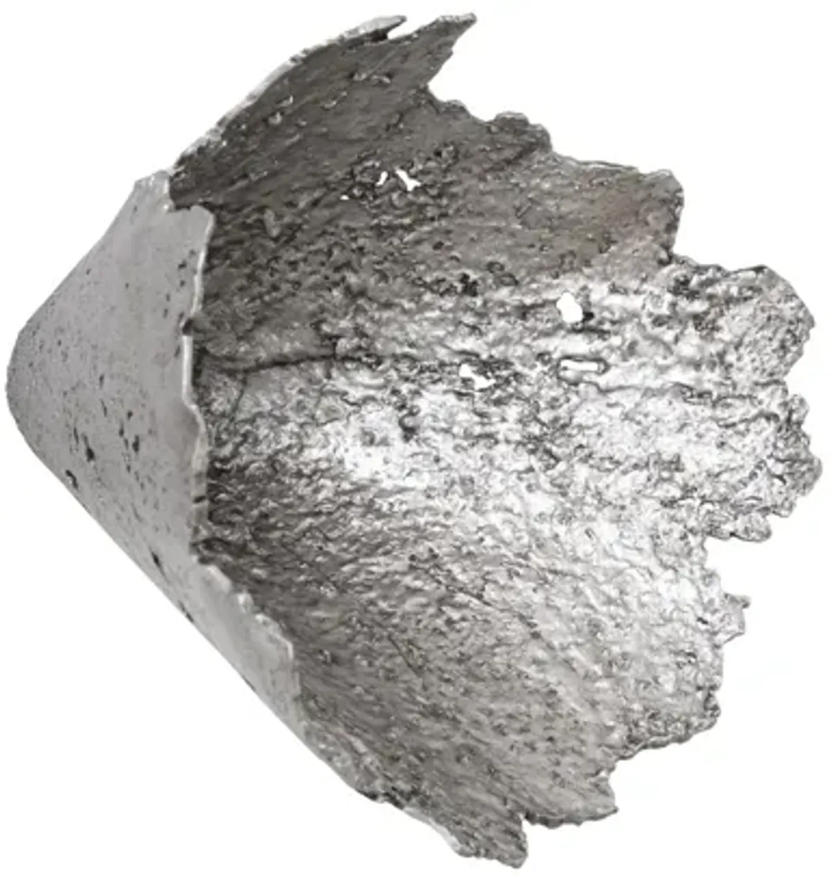 Jagged Splash Bowl Wall Art, Silver Leaf