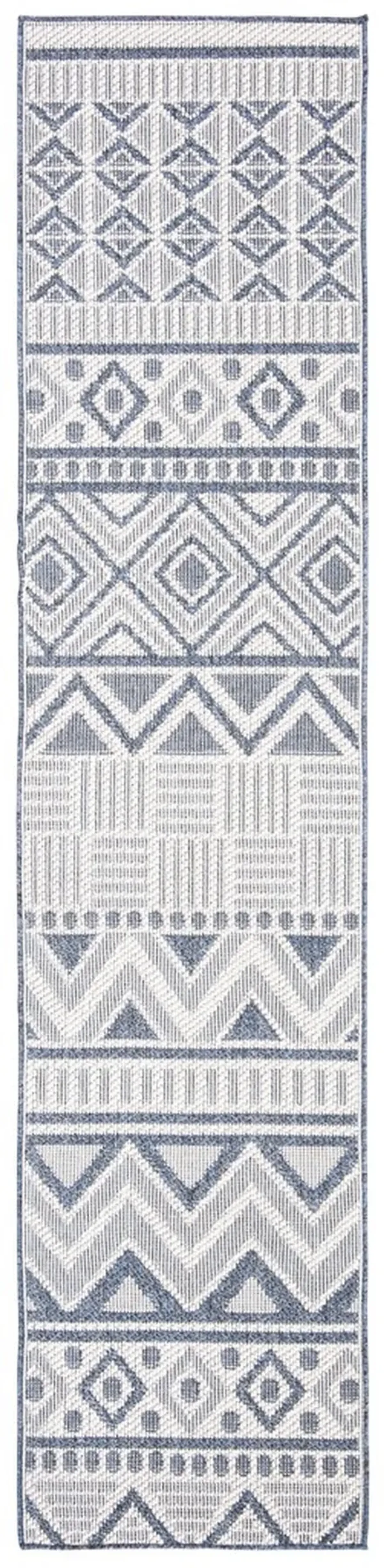 BERMUDA 818 Blue 2' X 12' Runner Rug