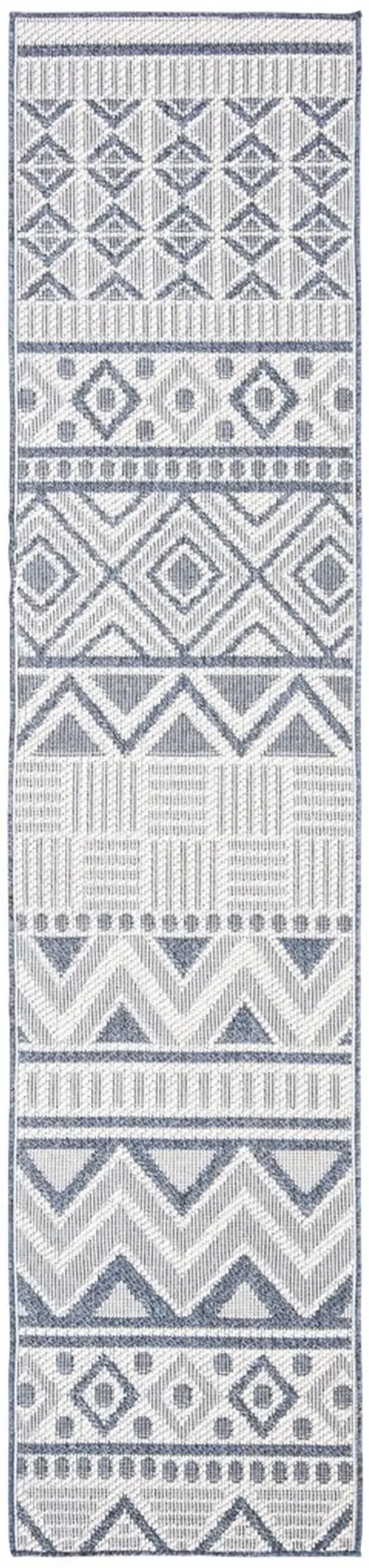 BERMUDA 818 Blue 2' X 12' Runner Rug