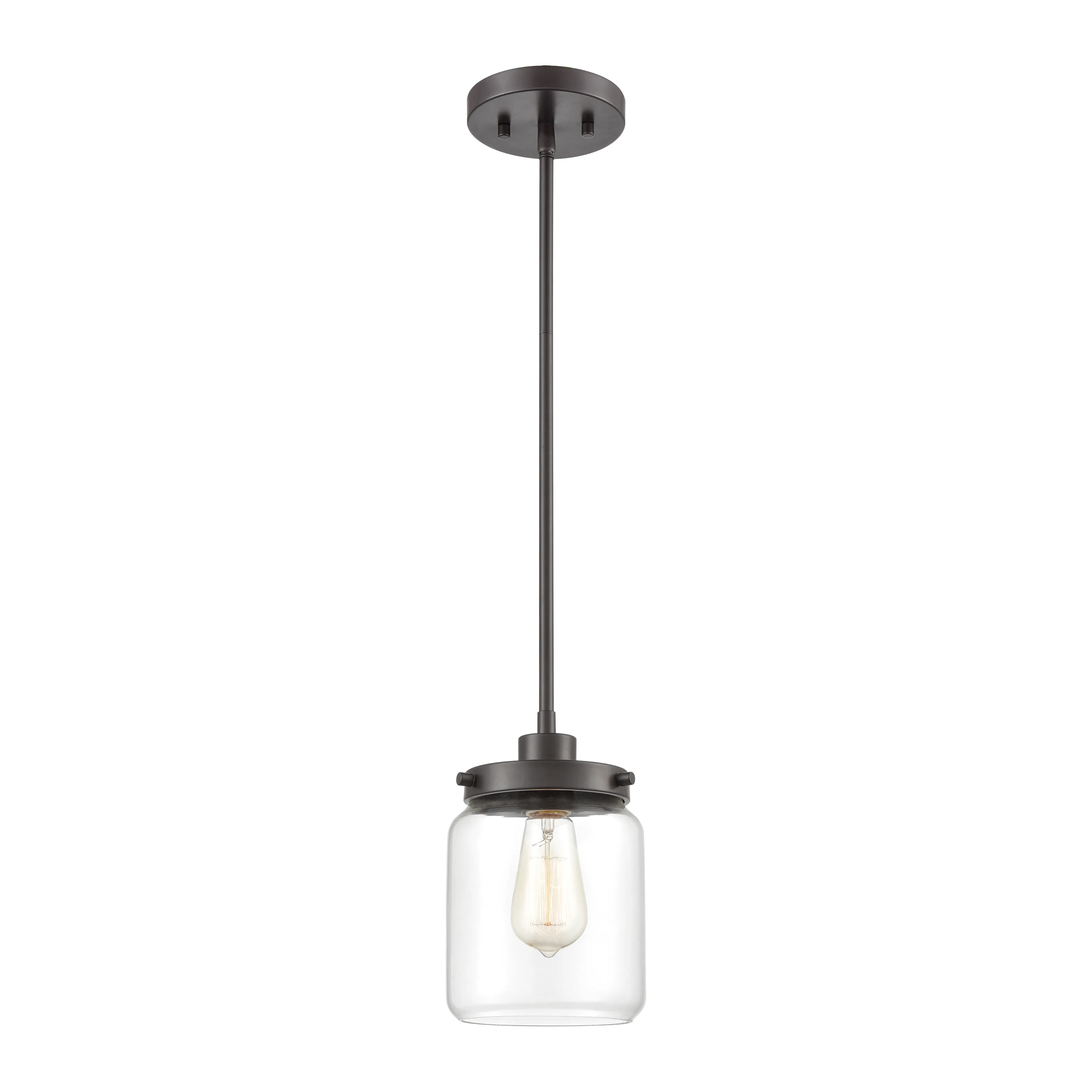 Mason 6" Wide 1-Light Mini Pendant - Oil Rubbed Bronze