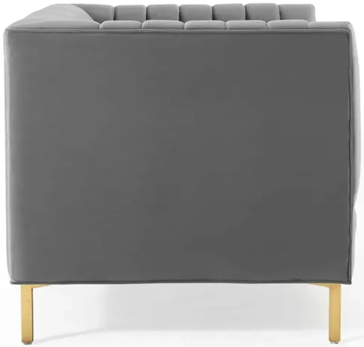 Shift Channel Tufted Performance Velvet Loveseat