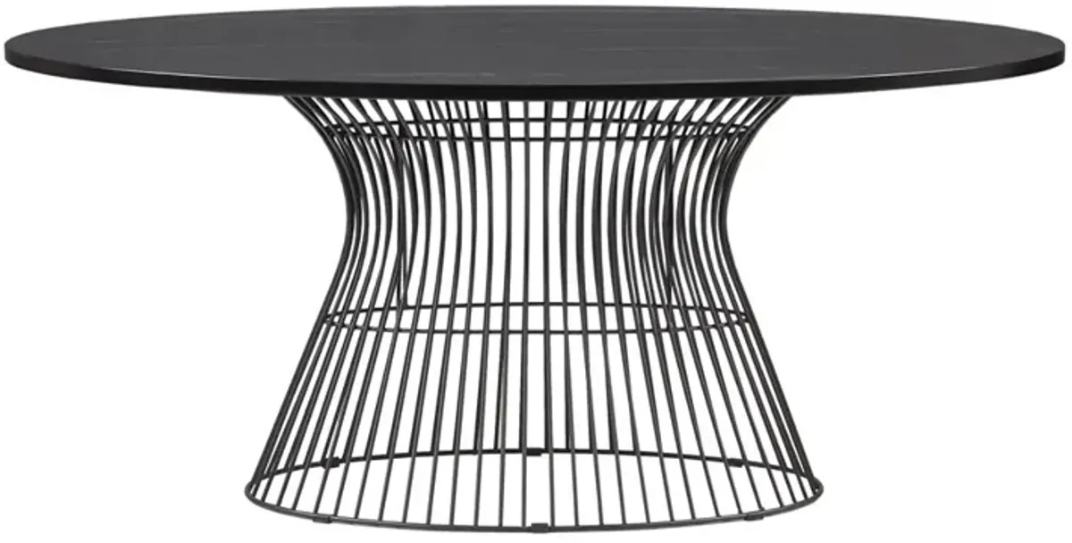 INK+IVY Mercer Black Oval Dining Table