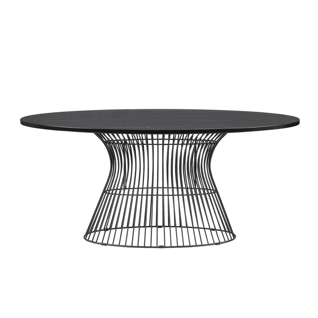 INK+IVY Mercer Black Oval Dining Table