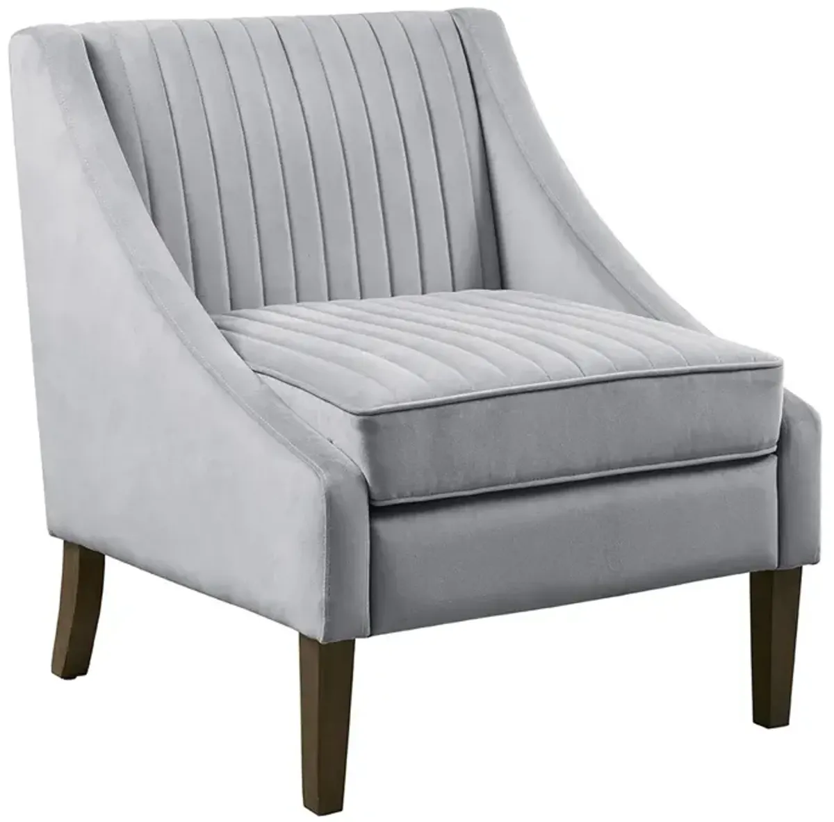 Madison Park Florian Light Gray Upholstered Accent Chair