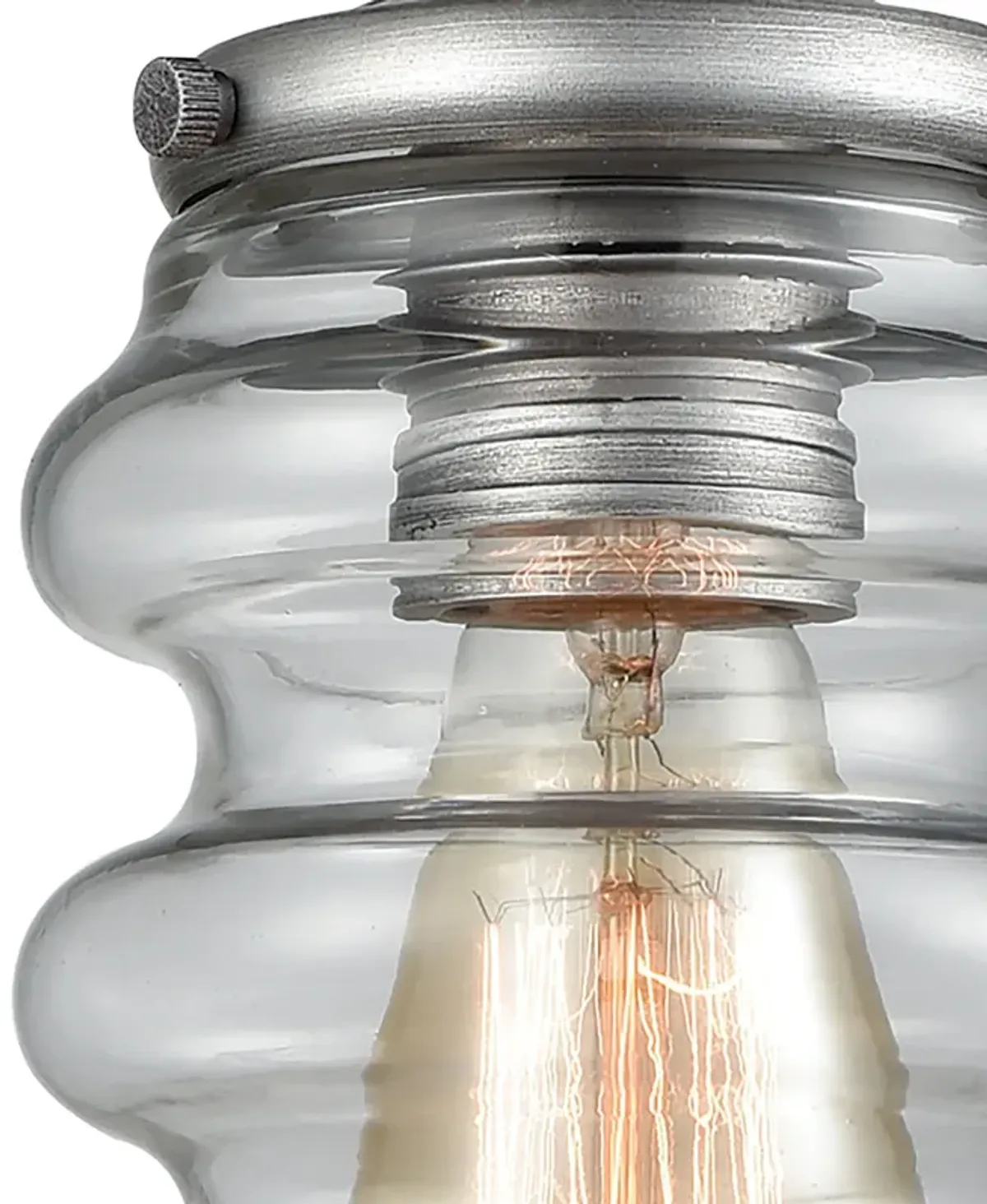 Synchronis 5" Wide 1-Light Mini Pendant - Weathered Zinc