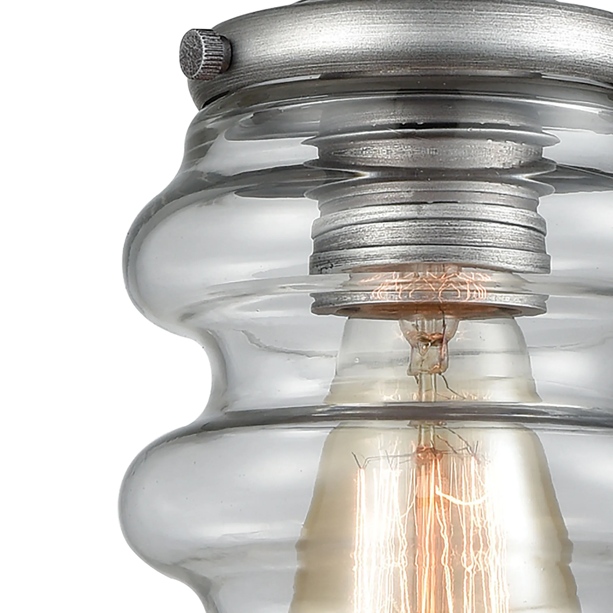 Synchronis 5" Wide 1-Light Mini Pendant - Weathered Zinc