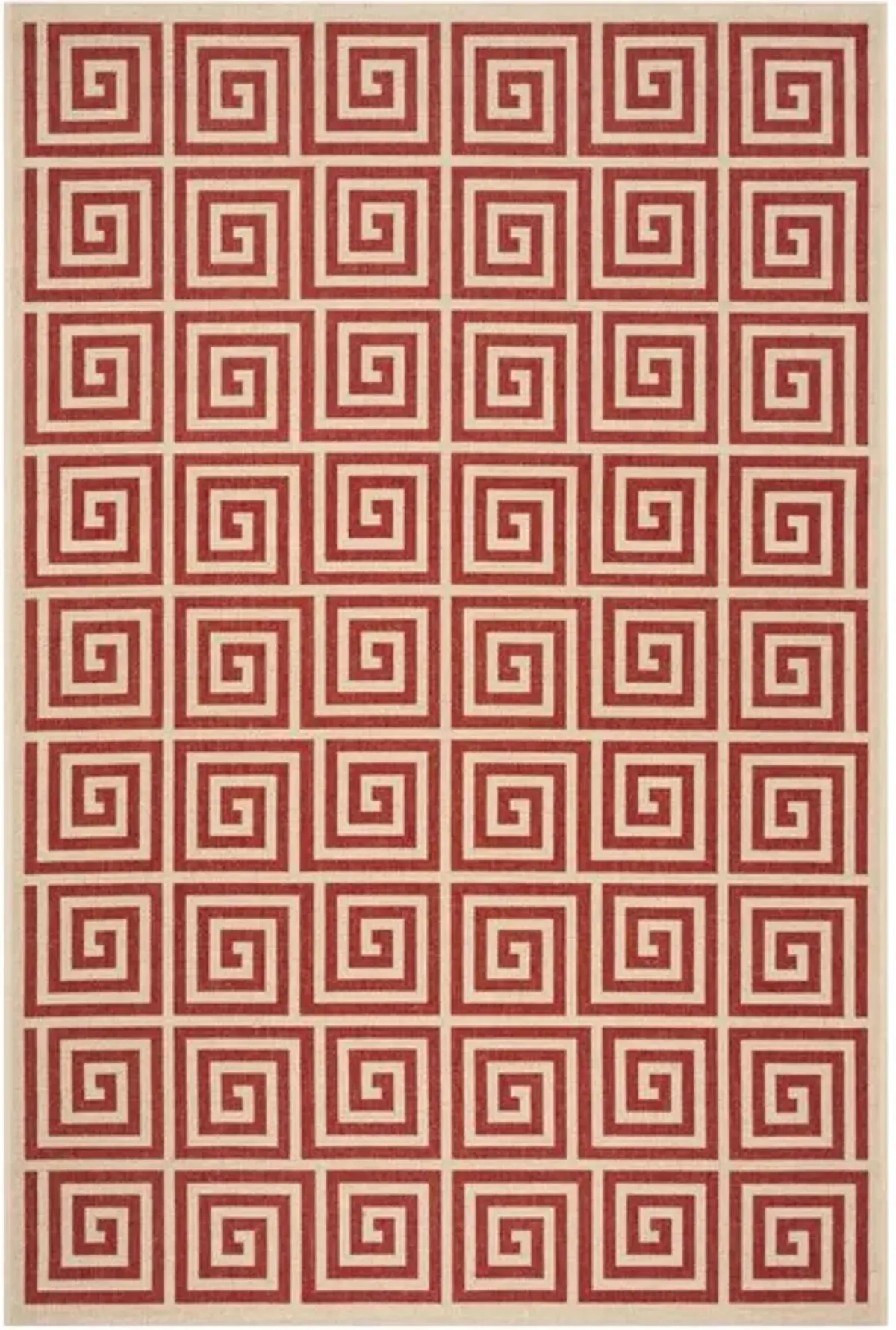 LINDEN 129 Collection LND129Q-5 Red / Creme 5'-3" X 7'-6"