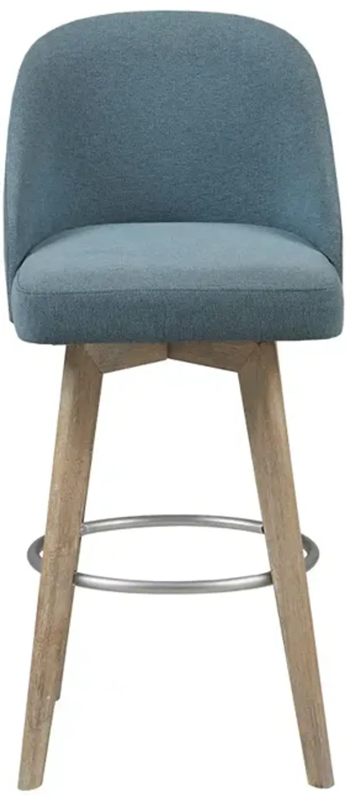 Madison Park Pearce Blue Bar Stool with Swivel Seat